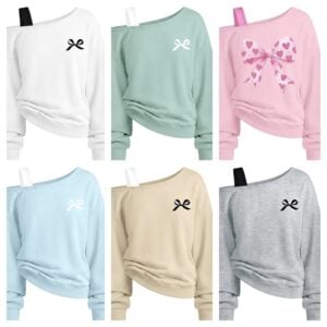 Arshiner Girls Off The Shoulder Sweatshirt