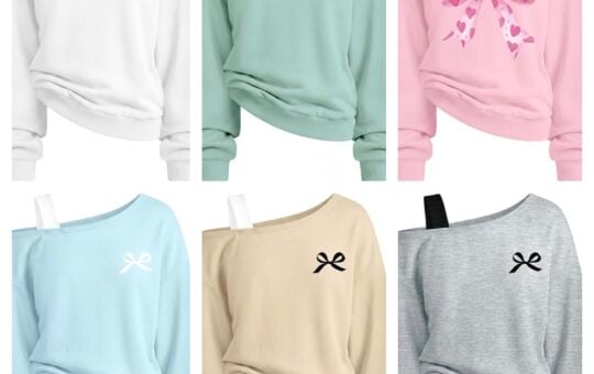 Arshiner Girls Off The Shoulder Sweatshirt