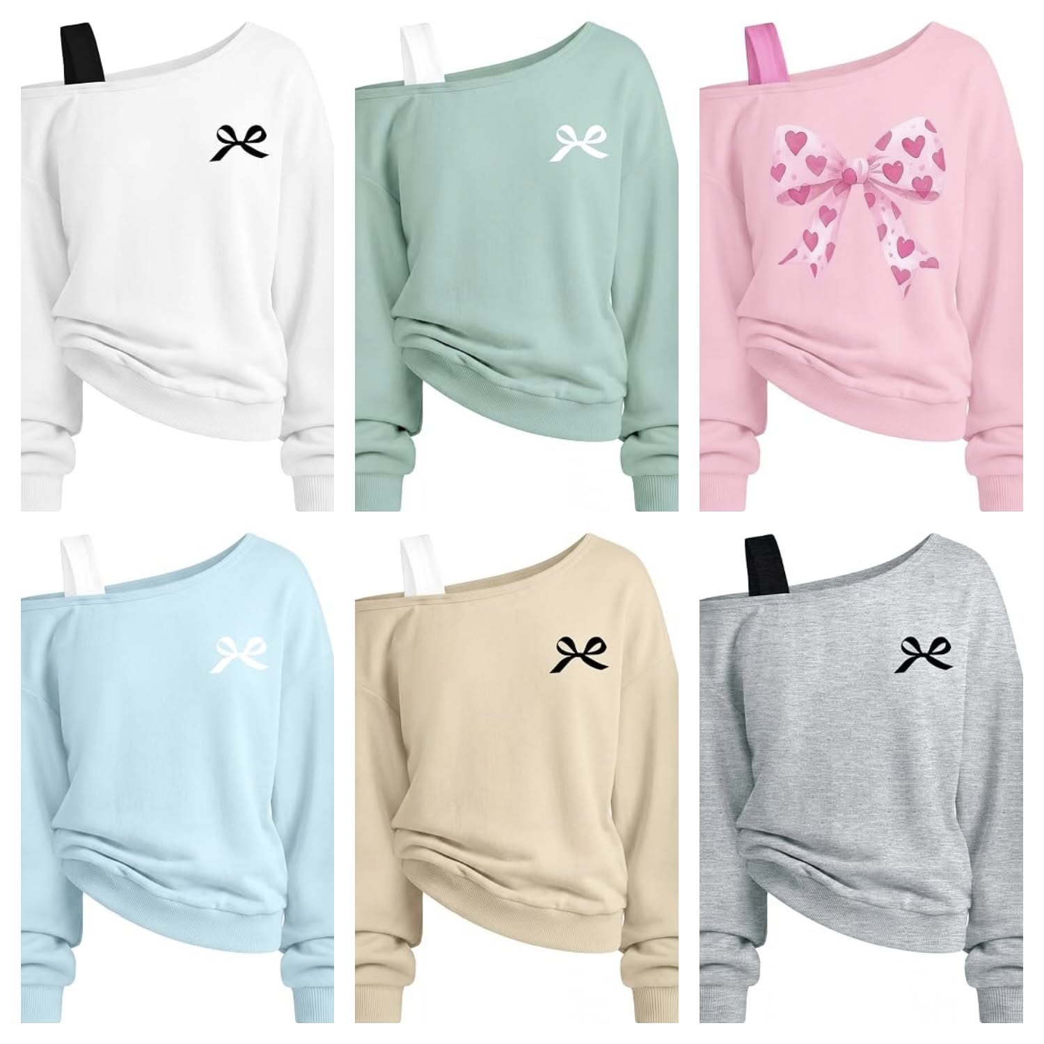 Arshiner Girls Off The Shoulder Sweatshirt