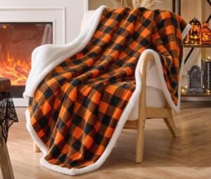 BEDELITE Buffalo Check Sherpa Blanket