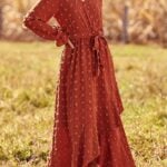 BTFBM Long Sleeve Maxi Dress Swiss Dot