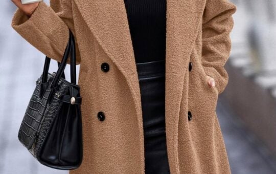 BTFBM Women Faux Fur Coats Lapel Fleece Sherpa Jacket