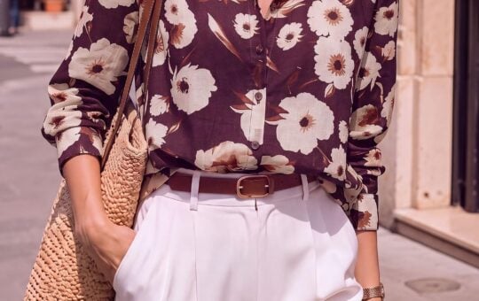 BTFBM Womens Blouse Dressy Casual Floral Long Sleeve Shirt