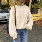 BTFBM Womens Cable Knit Sweater