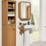 Beautiful Mirrored Medicine Cabinet, Warm Honey, 22 in x 5 in x 27 in