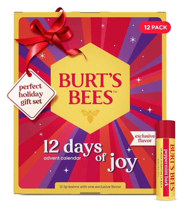 Burt's Bees Holiday Lip Balm Gift Set Advent Calendar