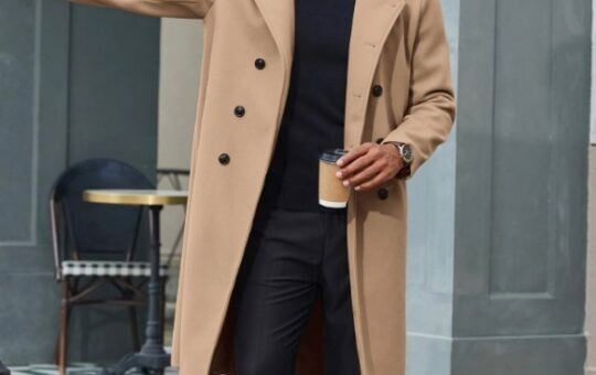 COOFANDY Mens Double Breasted Trench Coat