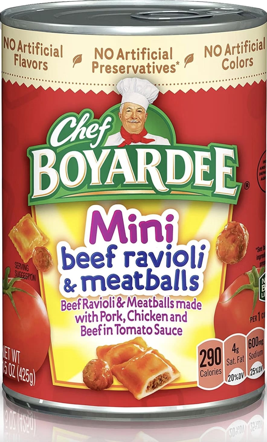 Chef Boyardee Mini Beef Ravioli and Meatballs, 15 Oz Can Chef Boyardee Mini Beef Ravioli and Meatballs, 15 Oz Can
