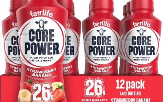 Core Power Fairlife 26g Protein Milk Shakes, Ready To Drink for Workout Recovery, Strawberry Banana, 14 Fl Oz (Pack of 12) 3