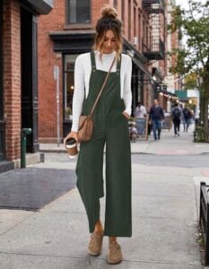 Ekouaer Corduroy Overalls Jumpsuit