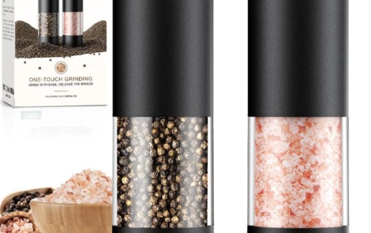 Electric Salt and Pepper Grinder Set Automatic Battery