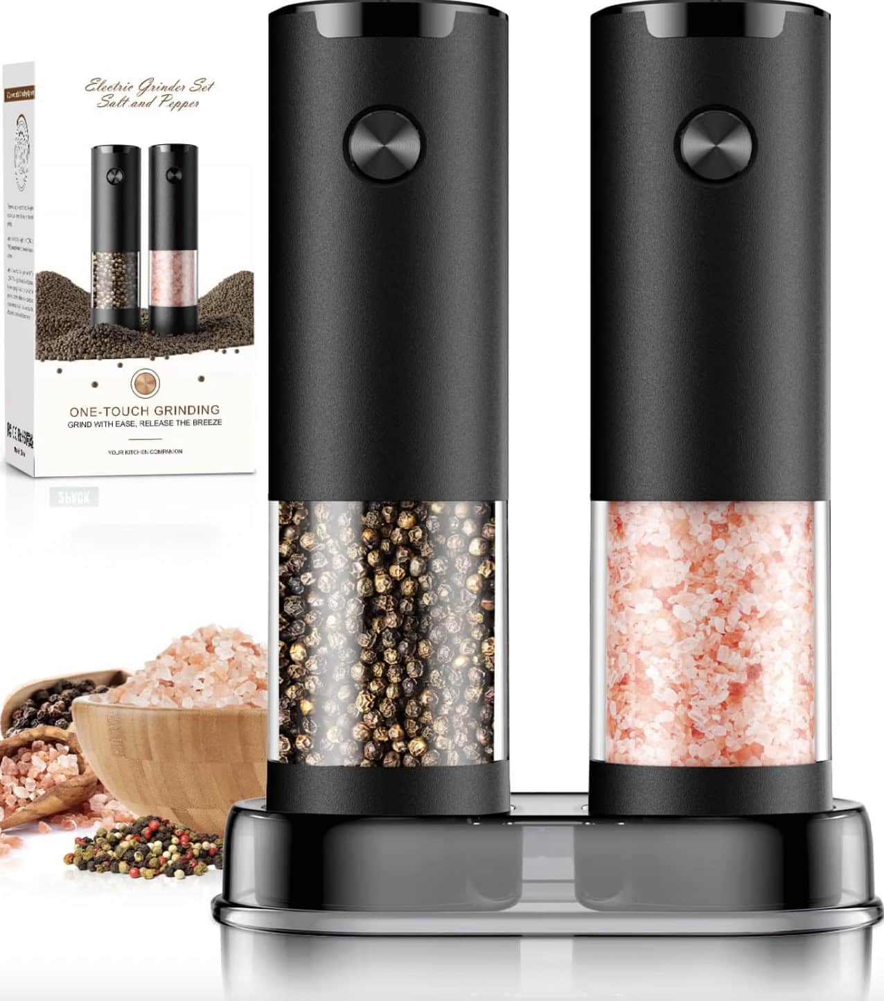 Electric Salt and Pepper Grinder Set Automatic Battery