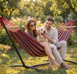 Everyfun Double Hammock with Stand