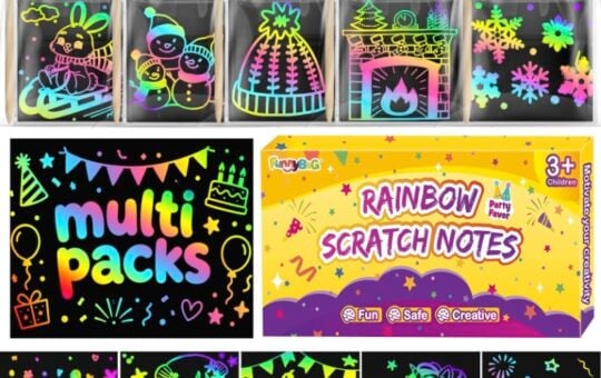 FUNNYB&G Rainbow Scratch Notes Art Party Favors