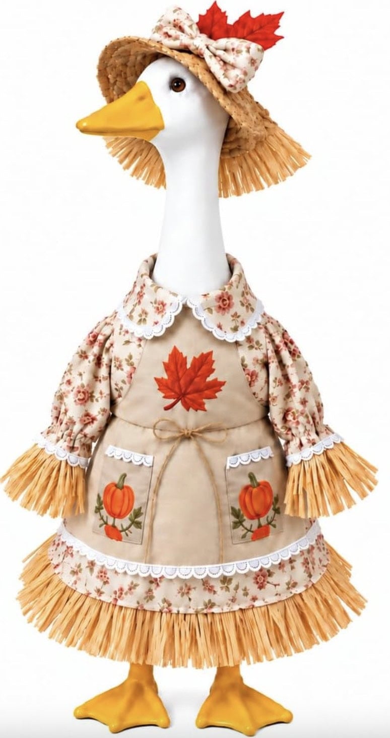 Fall Porch Goose Outfit, Thanksgiving