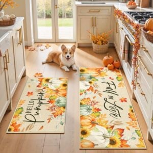 Findosom Fall Kitchen Rugs