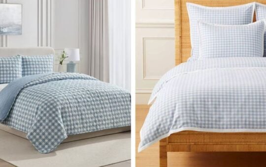 Gingham bedding set dupe