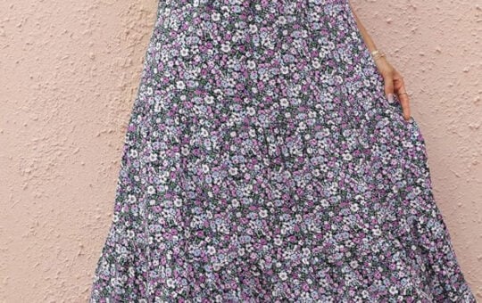 KIRUNDO Maxi Skirts for Women Summer Boho Floral Long Skirt