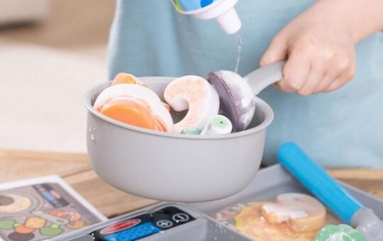 Melissa and Doug Stove Top w Color Changing Pretend Play Food