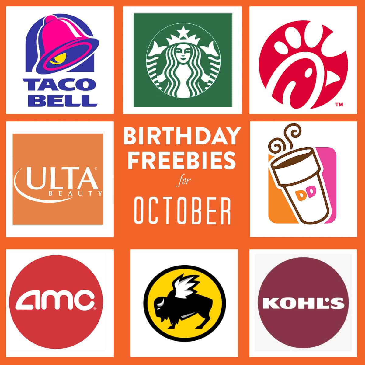 October birthday freebies 2