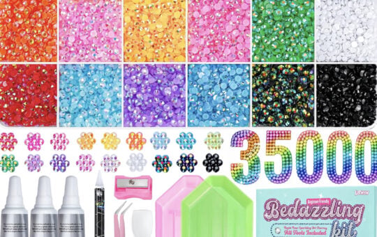 Rhinestones Bedazzling Kit 35000Pcs 18 Essential Colors for Crafts