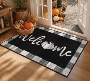 U'Artlines Welcome Fall Pumpkin Door Mat
