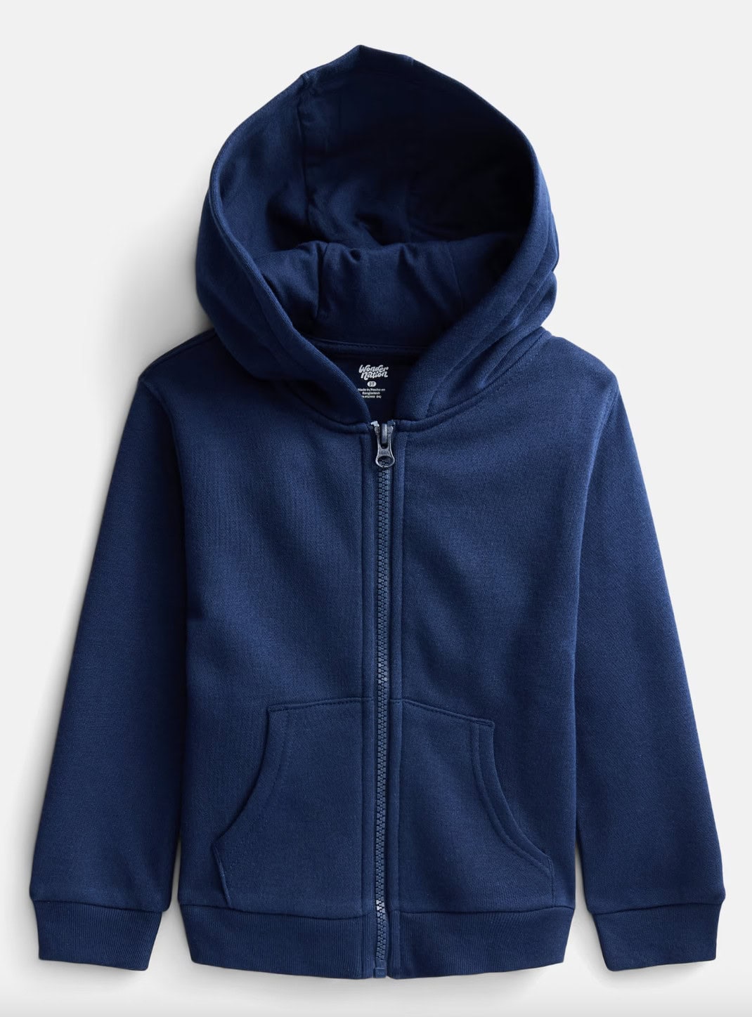 Wonder Nation Baby and Toddler Fleece Zip Up Hoodie, Sizes 0M 5T
