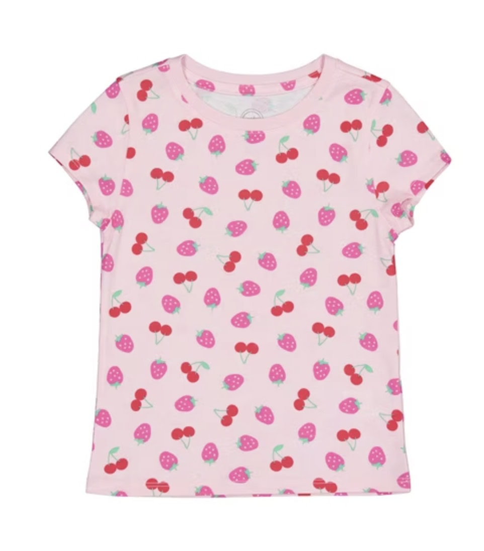Wonder Nation Girls Kid Tough Tee with Short Sleeves