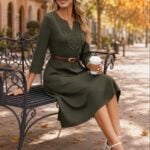 Zeagoo 3:4 Sleeve Dress