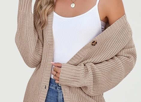 Zeagoo Women's Chunky Knit Cardigan