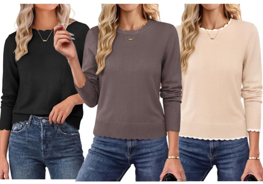 amazon scallop sweater