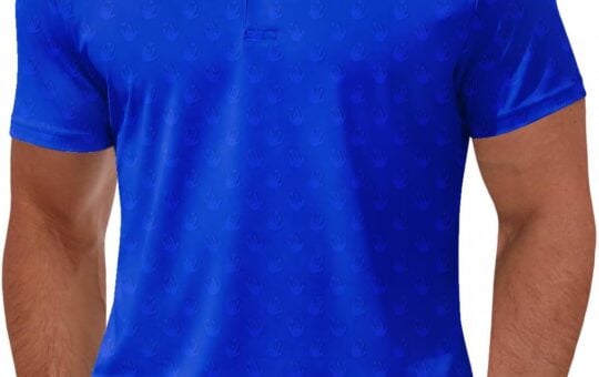 blue golf polo