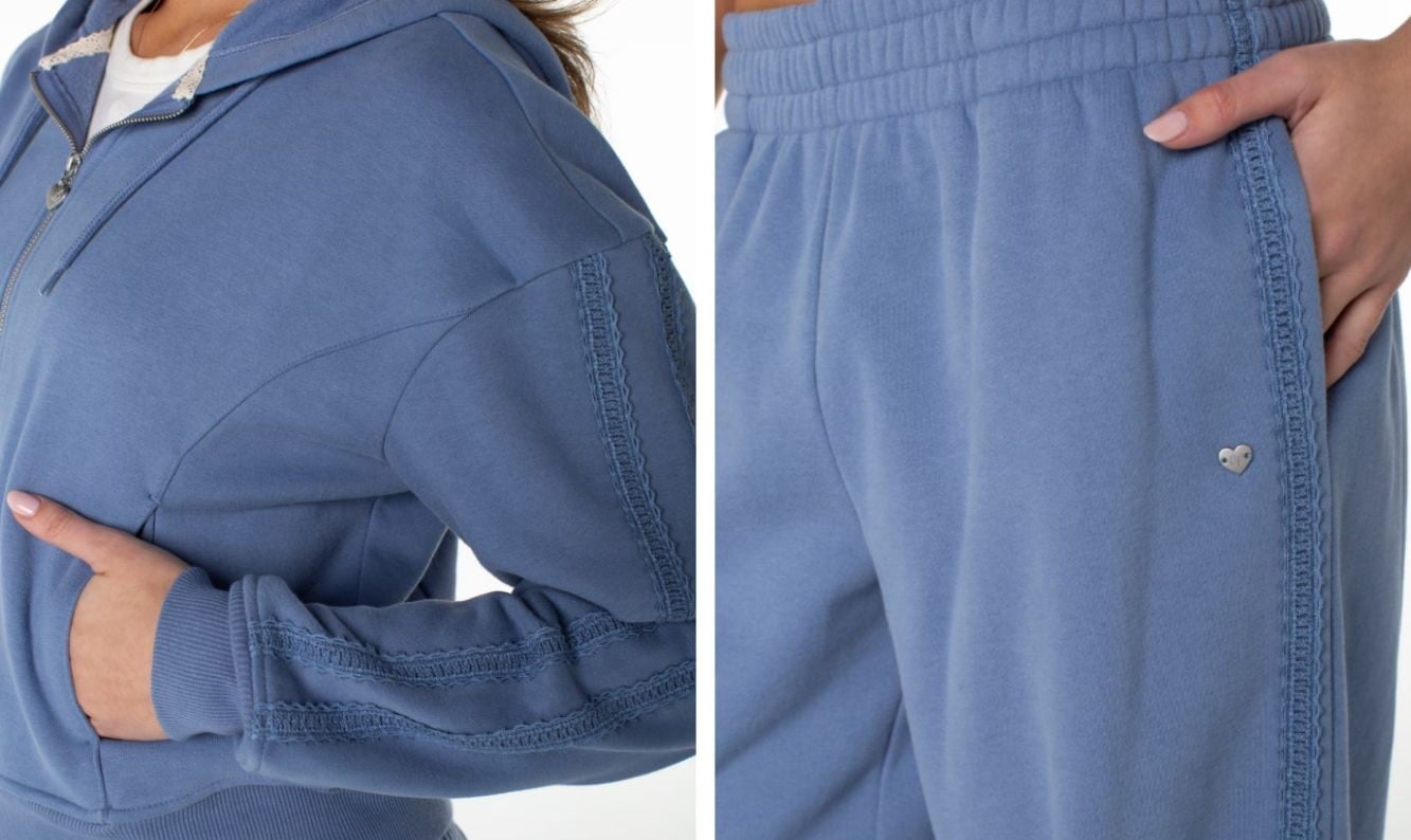 blue sweats details