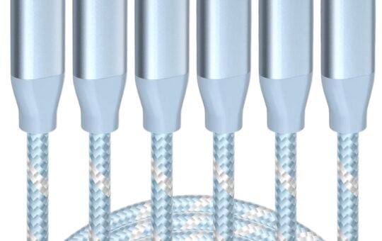 blue white iphone usb c to lightning cables 3 pk