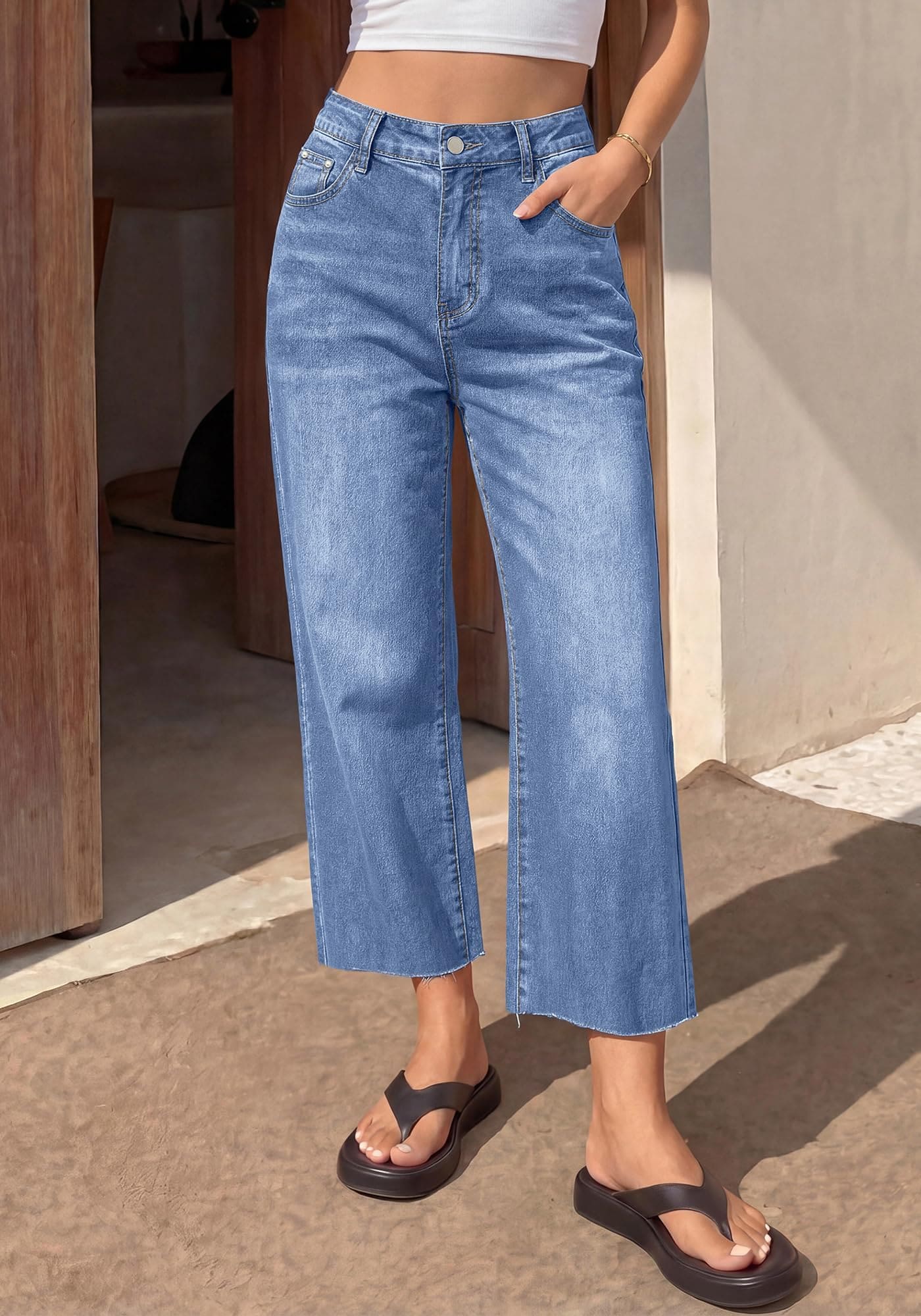 btfbm raw hem jeans