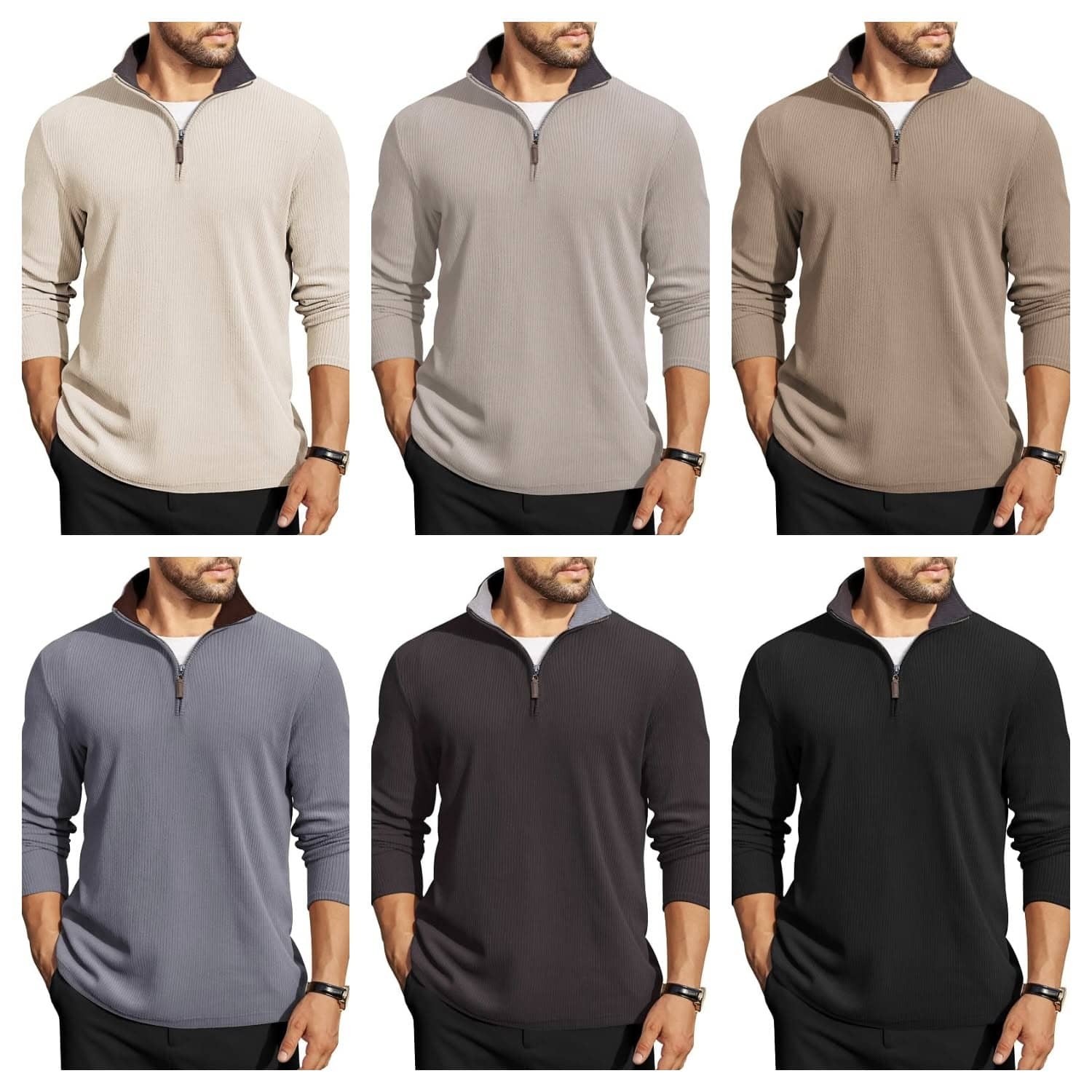 coofandy contrast quarter zip coofandy contrast quarter zip
