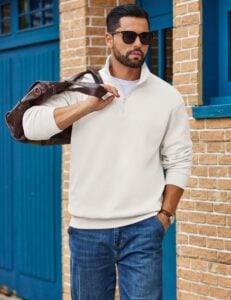 coofandy fleece quarter zip