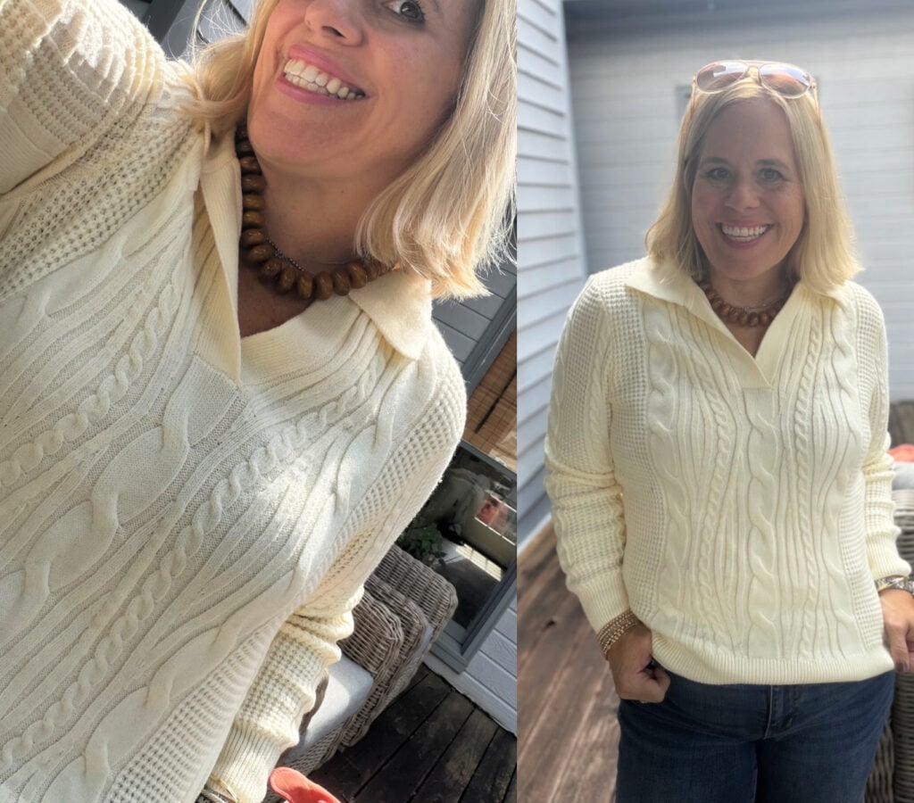 fran cableknit sweater