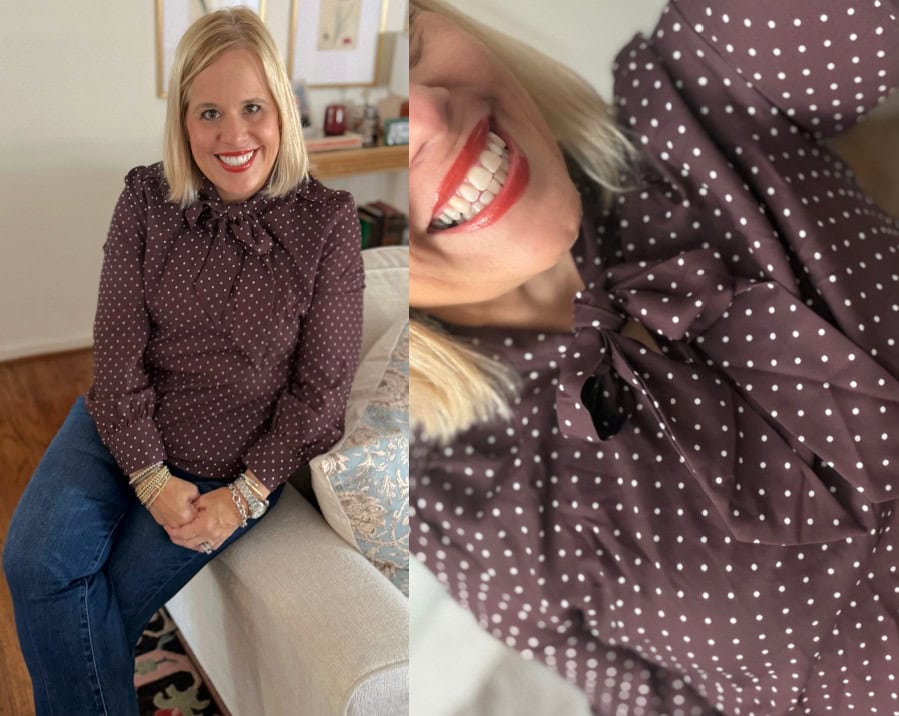 grace karin polka dot top fran