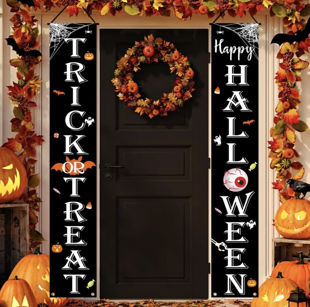 halloween porch sign banner