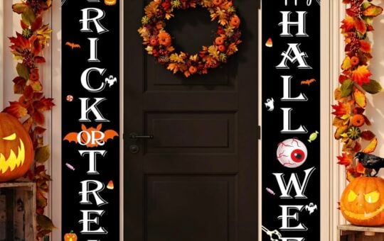 halloween porch sign banner