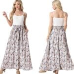 high waisted maxi dress with pockets lepuno