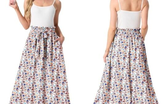 high waisted maxi dress with pockets lepuno