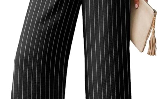 high waisted wide leg capri pants lepuno black stripe
