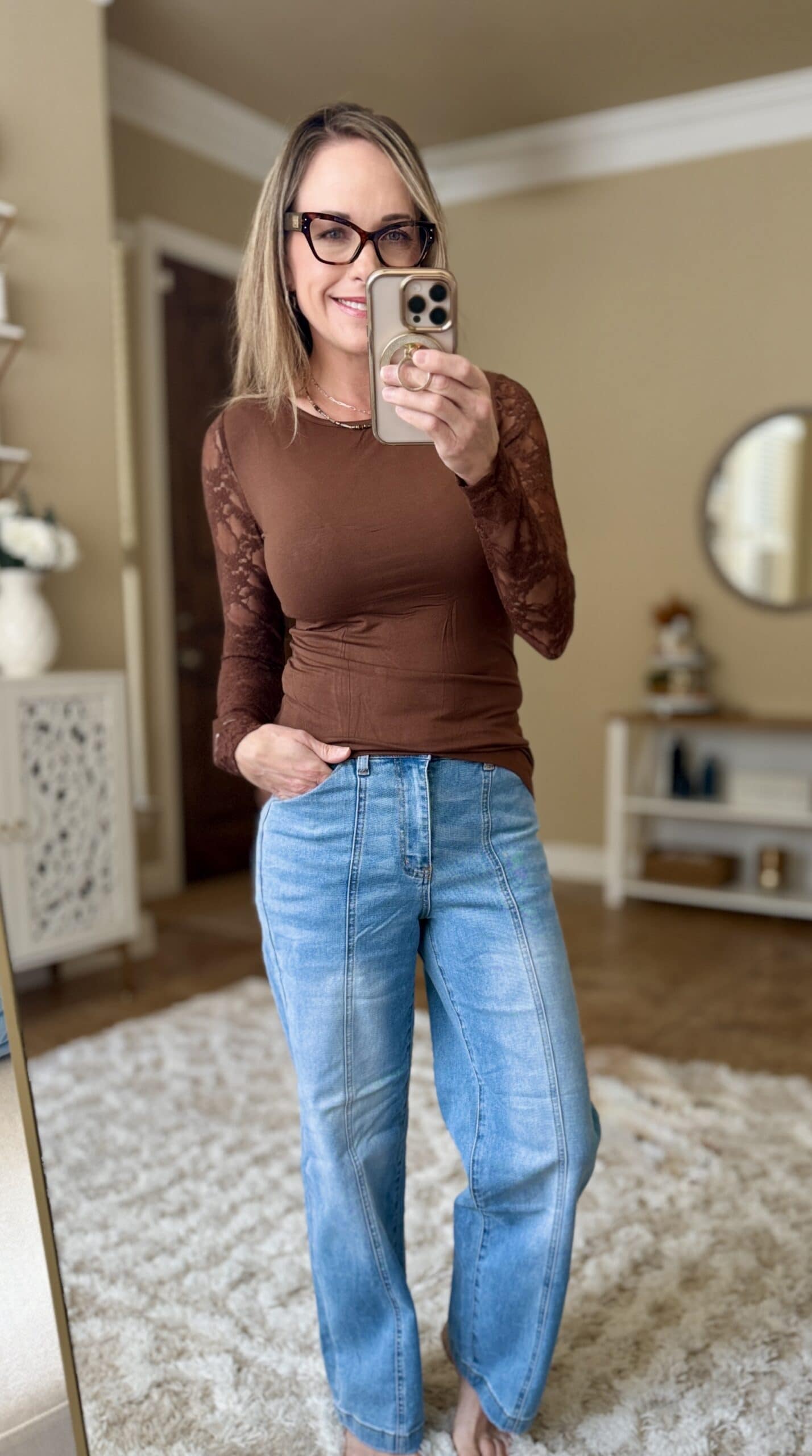 lace sleeve top