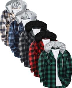 mens flannel hoodies