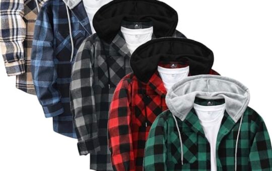 mens flannel hoodies