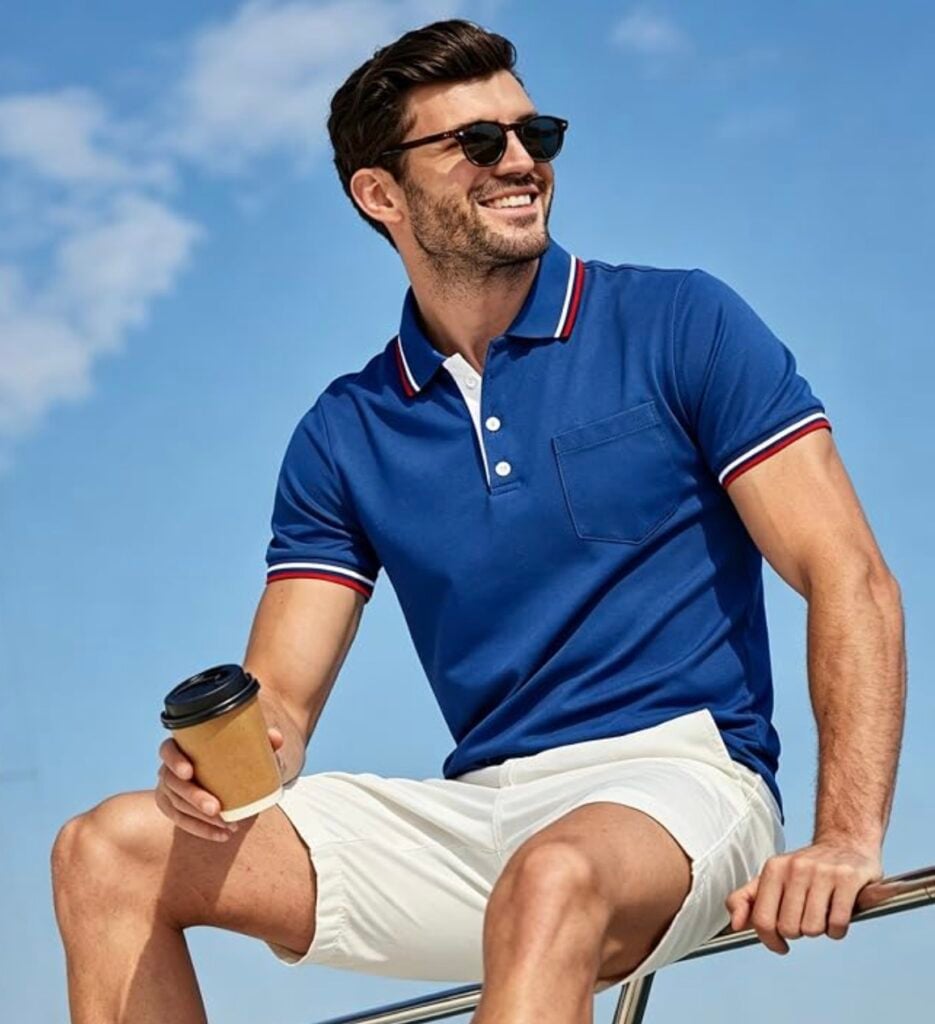men's polos zity blue