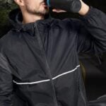 men's rain jacket zity black