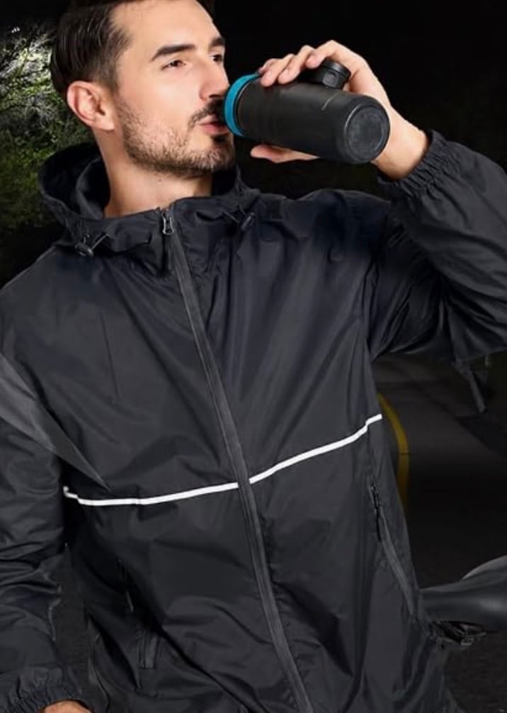 men's rain jacket zity black
